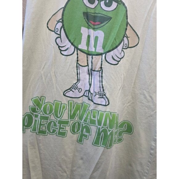 M&Ms Green "You Want A Piece Of Me" Nightgown Sleep Shirt Women's Small Medium - Picture 2 of 6